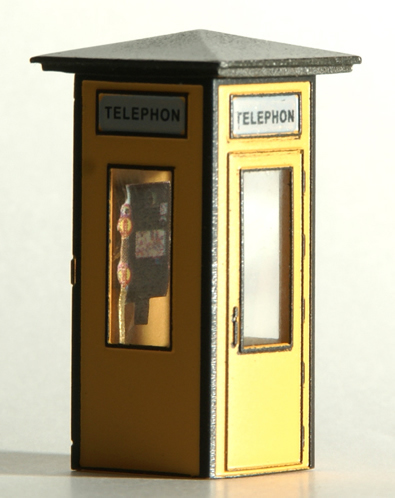 Ferro Train M-380-FM - Telephone booth, ivory, ready made model 